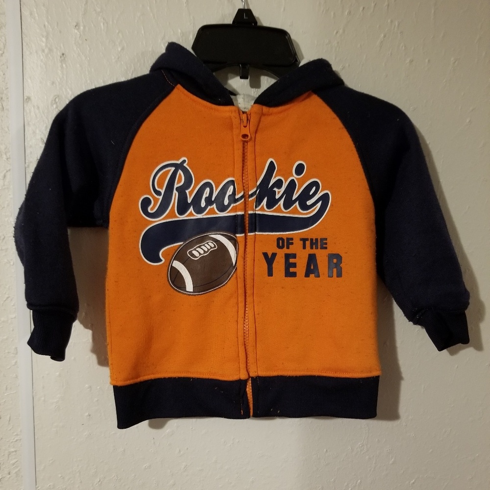 One pajamas and a jacket the size is 2 toddler